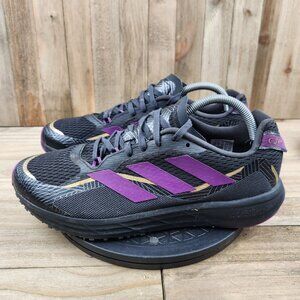 adidas Black Purple Athletic Running Shoes